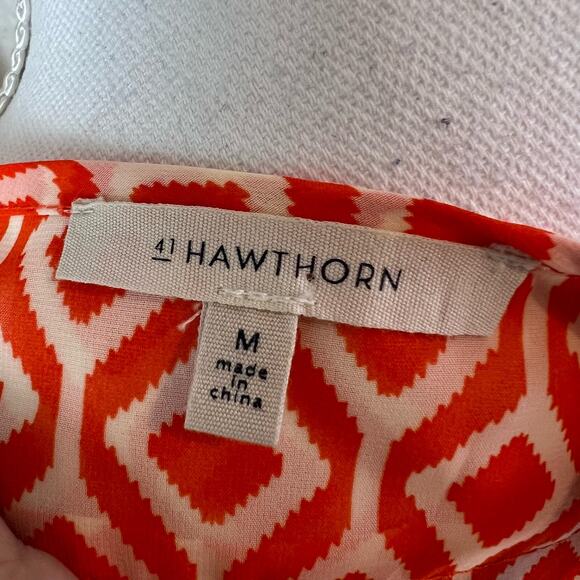 Hawthorn Women's size Medium blouse, sheer, graphic print. #1033 - Picture 8 of 10